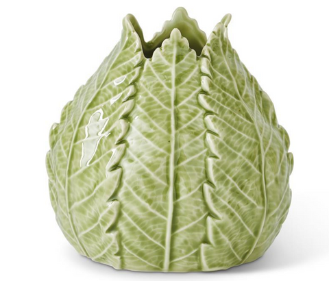Green Ceramic Leaf Vase