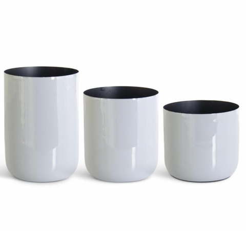 Gray Enameled Metal Pots (3 Variants)