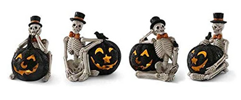 LED Skeleton and Jack O' Lantern
