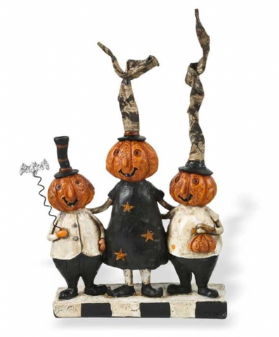 Resin Pumpkin Family Trio