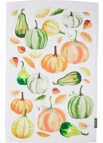 Watercolor Pumpkin Tea Towel