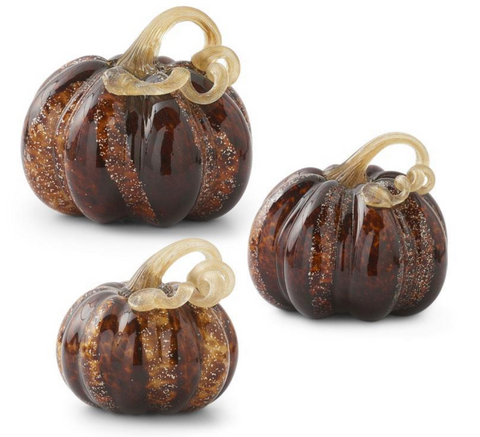Brown Speckled Glass Pumpkin (4 Variants)