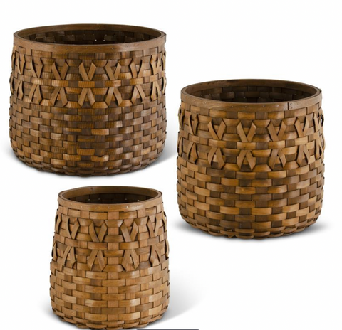 Chipwood Woven Baskets (3 Sizes)