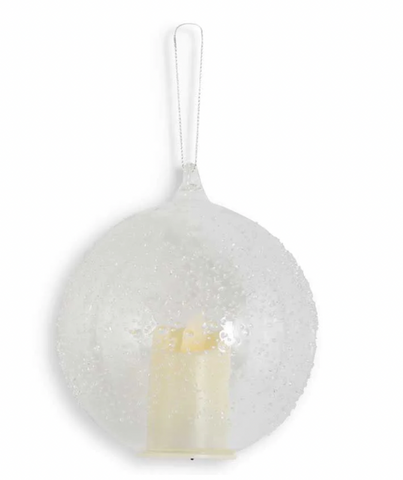 LED Flickering Frosted Glass Ornament