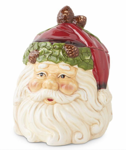8" Santa Face Cookie Jar