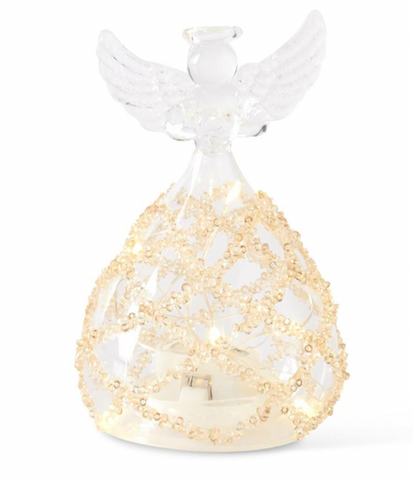 LED Glass Angel w/ Gold Beads (3 Variants)