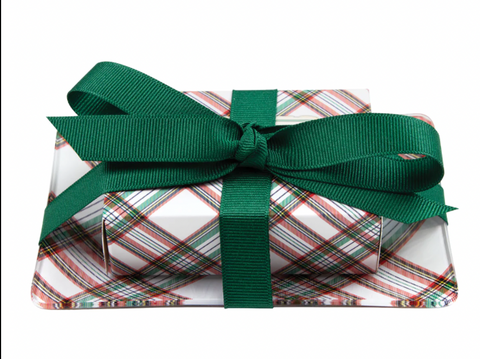 Vintage Plaid Gift Soap Set