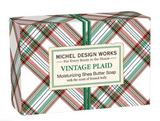 Vintage Plaid Gift Soap Set