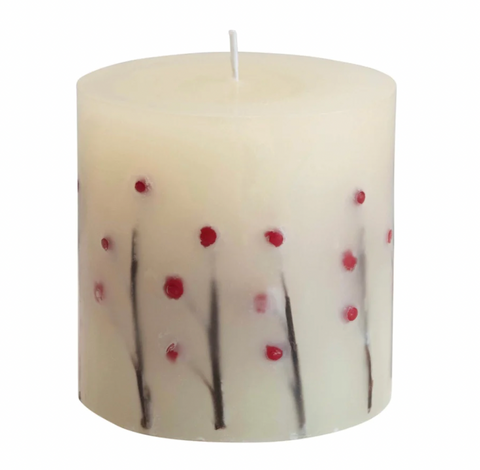 Cinnamon and Berry Pillar Candle