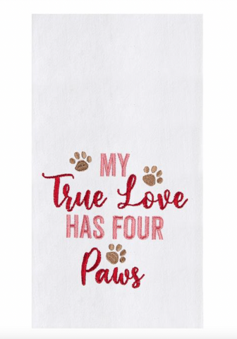 "True Love" Dog Flour Sack Towel