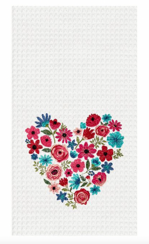 "Floral Heart" Flour Sack Towel