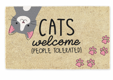 "Cats & People" Coir Doormat