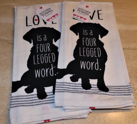 "Four Legged Love" Dish Towel (2 Styles)