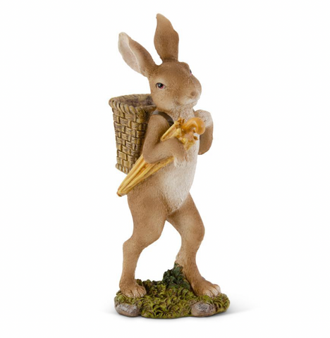 Standing Bunny Figure w/ Basket (2 Styles)