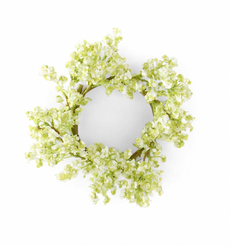 10" Cream Wild Blossom Candle Ring