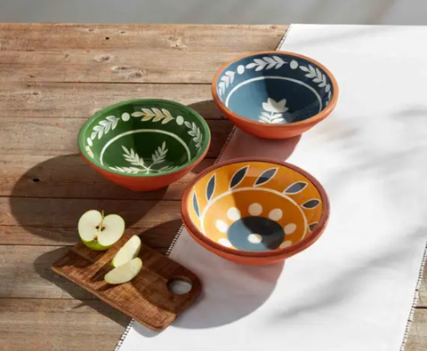Terracotta Hand Painted Decorative Bowl (3 Variants)