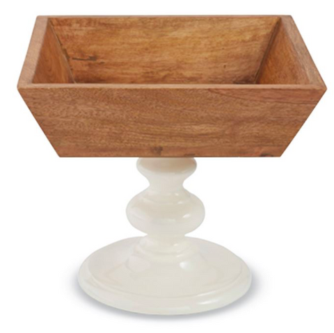 Square Bowl Enamel Pedestal