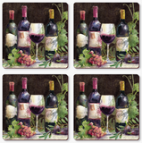 Cork Backed Absorbent Coasters 4 Pack (Multiple Styles)