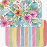 Plastic Reversible Rectangular Placemats (Multiple Styles)