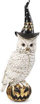 Owl On Jack O' Lantern Figure