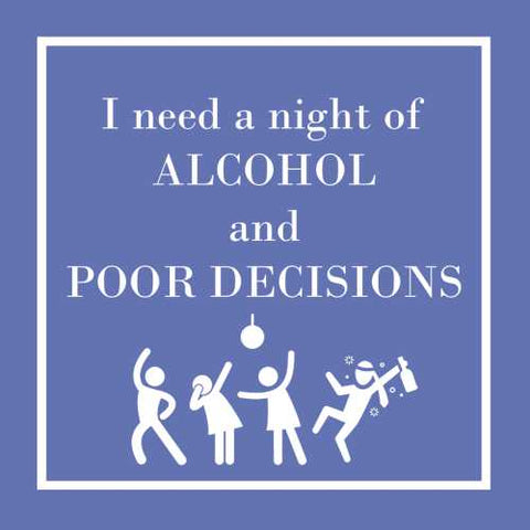 "Poor Decisions" Cocktail Napkins