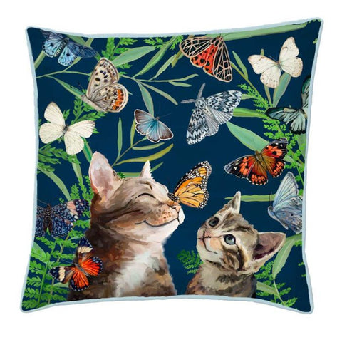 Butterfly & Kitten Pillow