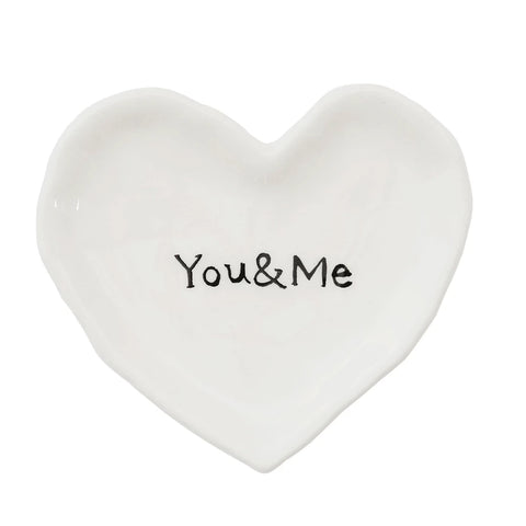 You & Me Ceramic Heart Dish