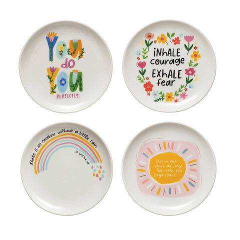 Motivational Saying Stoneware Plate