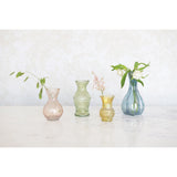 Debossed Glass Vases Set