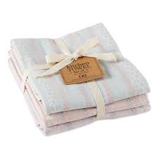 Daisy Dobby Dish Towel, Set of 3