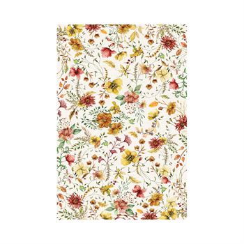 Fall Leaves & Flowers Cotton Tablecloth