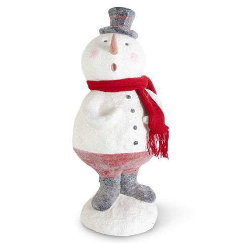 Sugar Glittered Snowman Staue