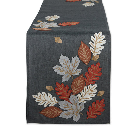 Autumn Leaves Embellished Table Runner