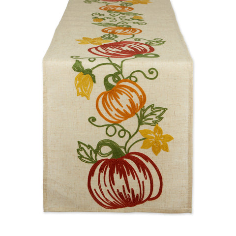 Pumpkin Vine Embellished Table Runner