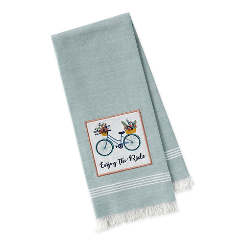 Enjoy the Ride Embellished Dish Towel